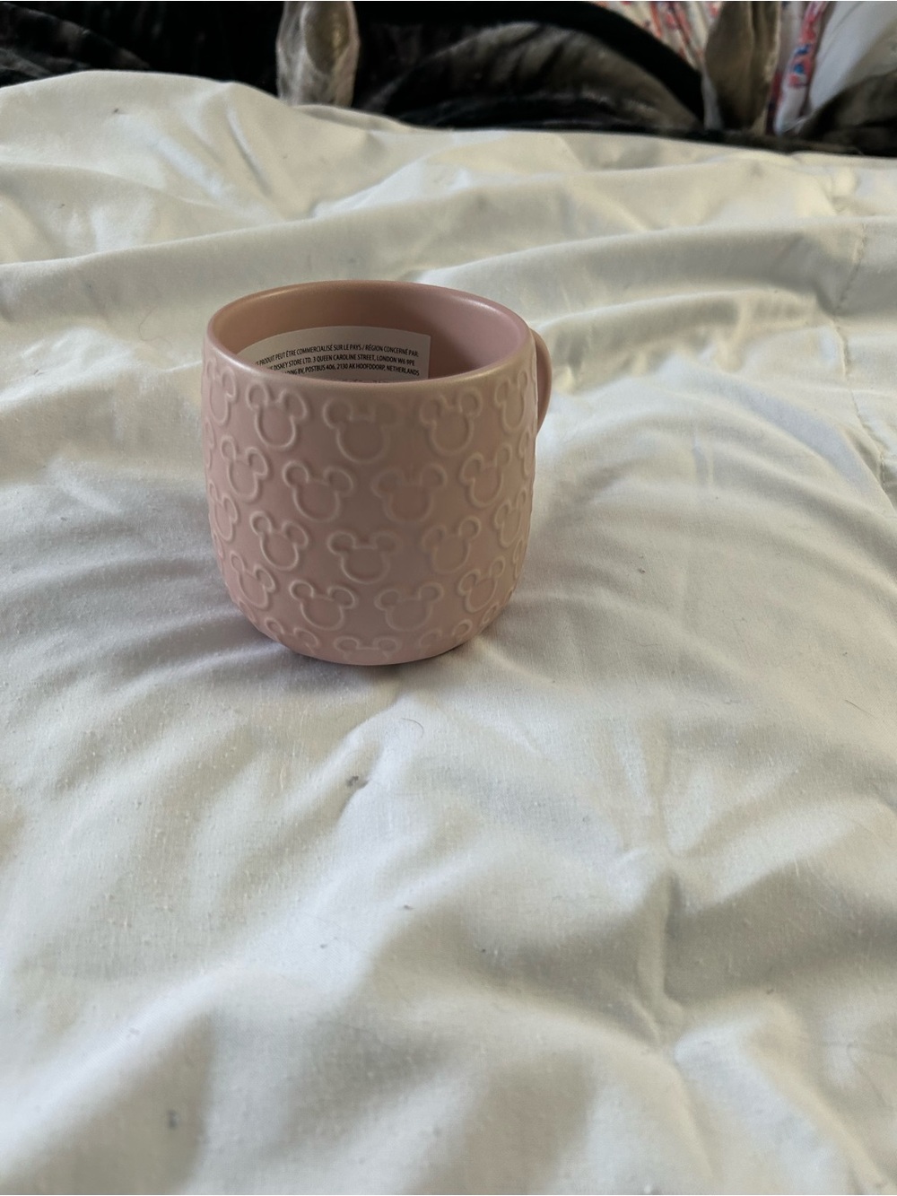 Disney Pink Embossed Mickey Ceramic Mug